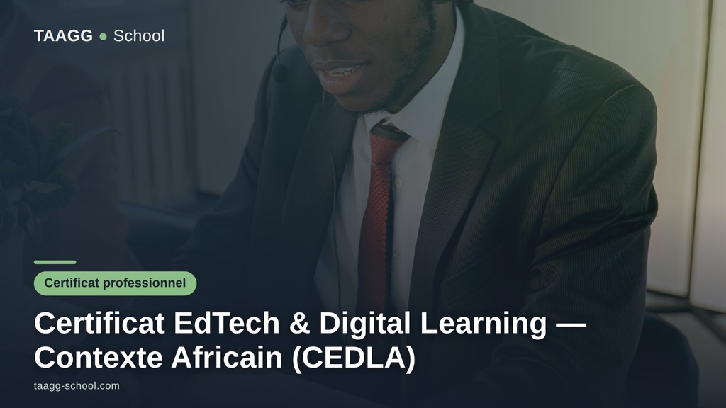 Certificat EdTech & Digital Learning — Contexte Africain (CEDLA)
